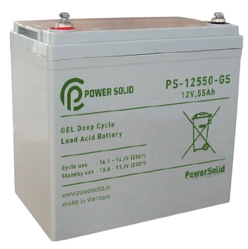 Power Solid Battery 12V 55Ah